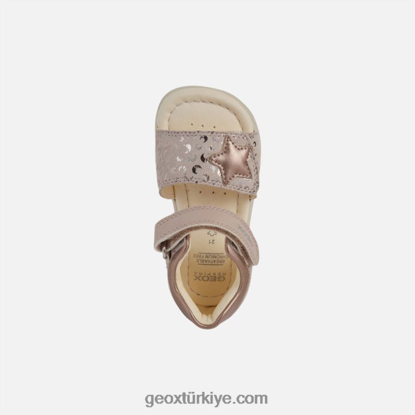 sandalet alul yürümeye başlayan çocuk açık gül Geox B60TP61600