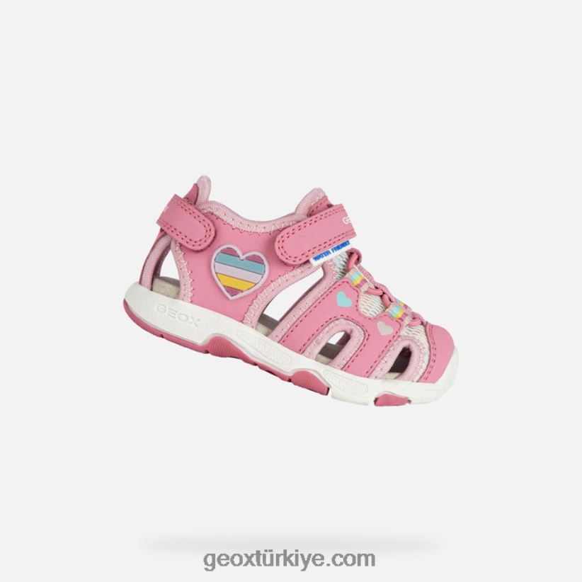 sandalet çok yürümeye başlayan çocuk fuşya/çok renkli Geox B60TP61470