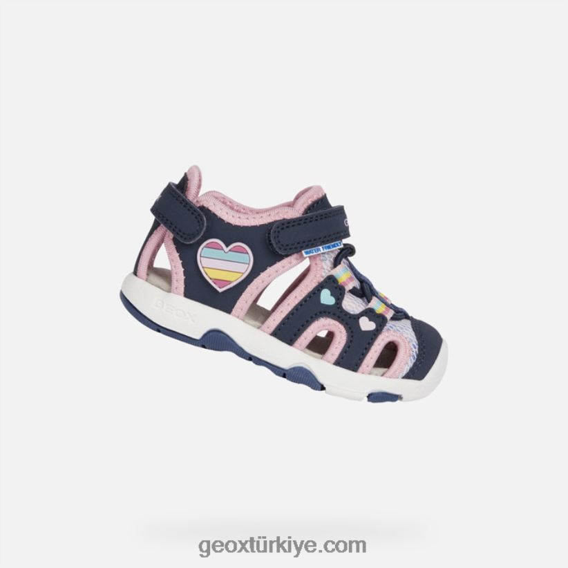 sandalet çok yürümeye başlayan çocuk lacivert/çok renkli Geox B60TP61468