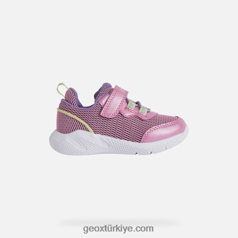 hızlı koşan bebek fuşya/asit yeşili Geox B60TP61438