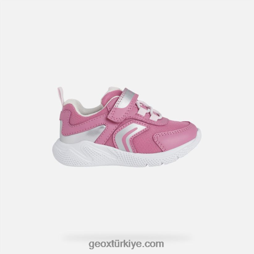 hızlı koşan bebek fuşya/gümüş Geox B60TP61558