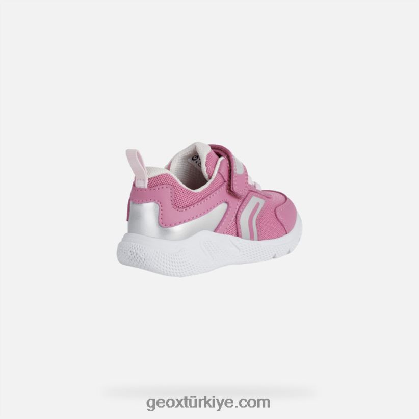 hızlı koşan bebek fuşya/gümüş Geox B60TP61558