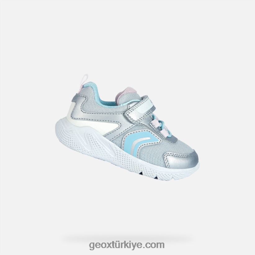 hızlı koşan bebek gümüş/gökyüzü Geox B60TP62016