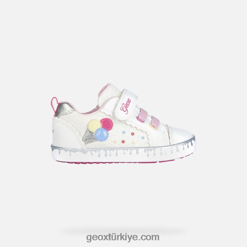 kivi yürümeye başlayan çocuk beyaz Geox B60TP61530