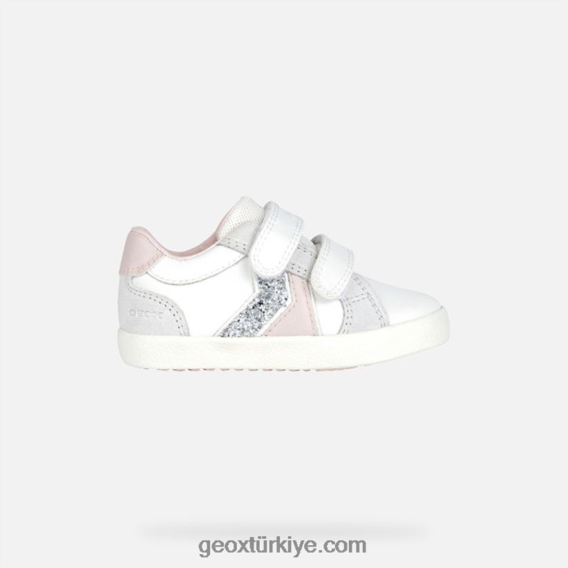 kivi yürümeye başlayan çocuk beyaz/açık gül Geox B60TP62015