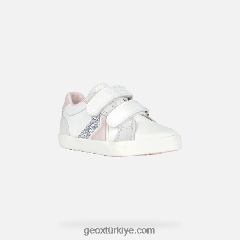 kivi yürümeye başlayan çocuk beyaz/açık gül Geox B60TP62015
