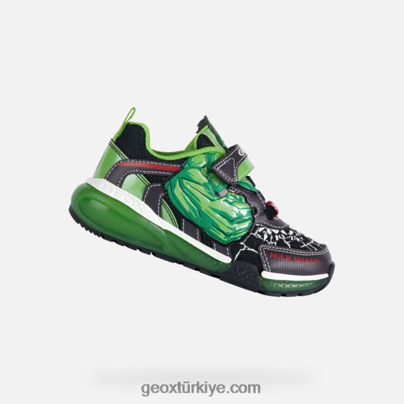 Bayonyc genç siyah yeşil Geox B60TP61036