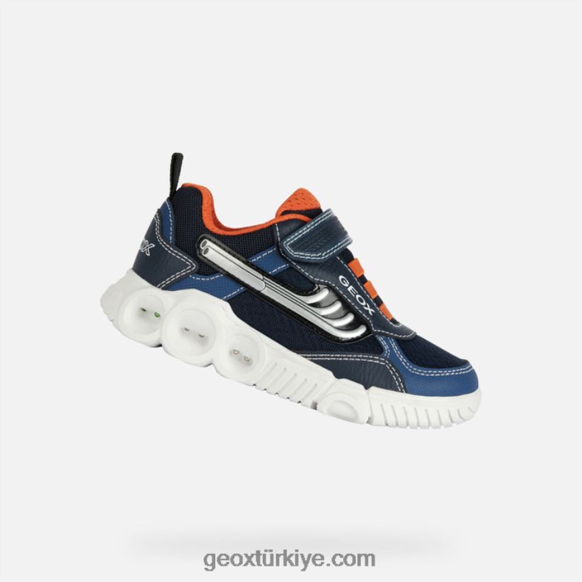 süpürge çocuğu lacivert/turuncu Geox B60TP61300