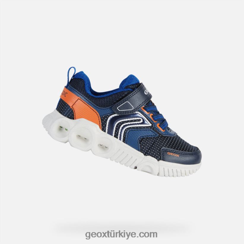 süpürge çocuğu lacivert/turuncu Geox B60TP61359