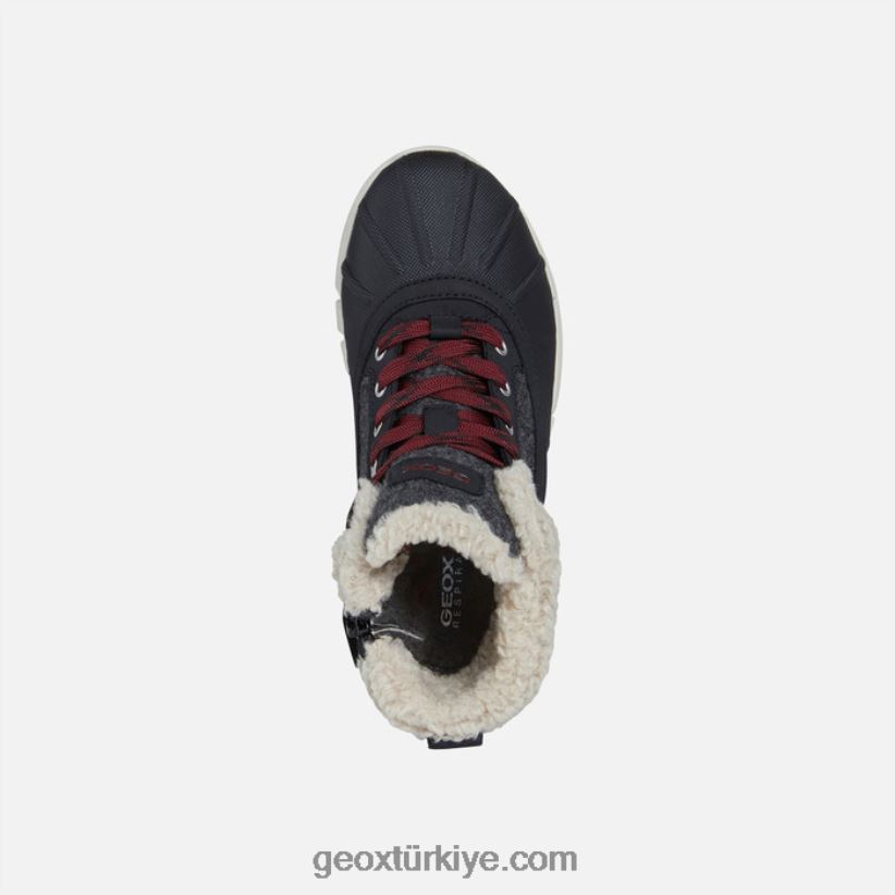 esnek abx erkek koyu gri/bordo Geox B60TP61990