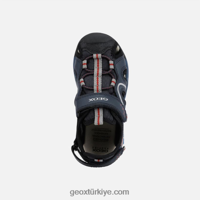 Borealis çocuğu lacivert/kırmızı Geox B60TP61281