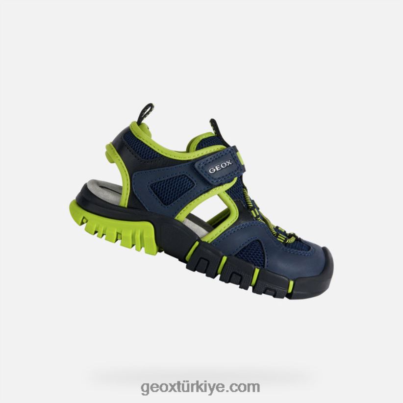 sandal dynomix erkek donanma/kireç Geox B60TP61272