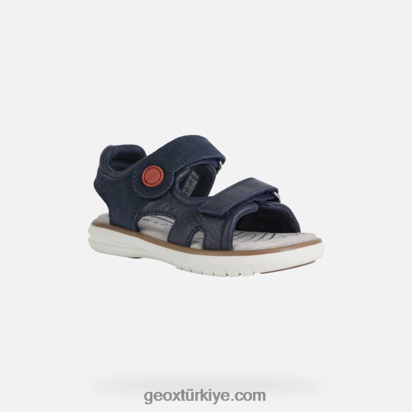 sandalet maratea erkek lacivert/koyu kırmızı Geox B60TP61946
