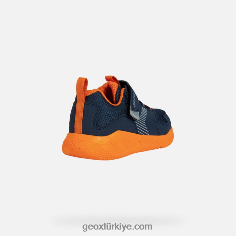hızlı koşan çocuk lacivert/turuncu Geox B60TP61960