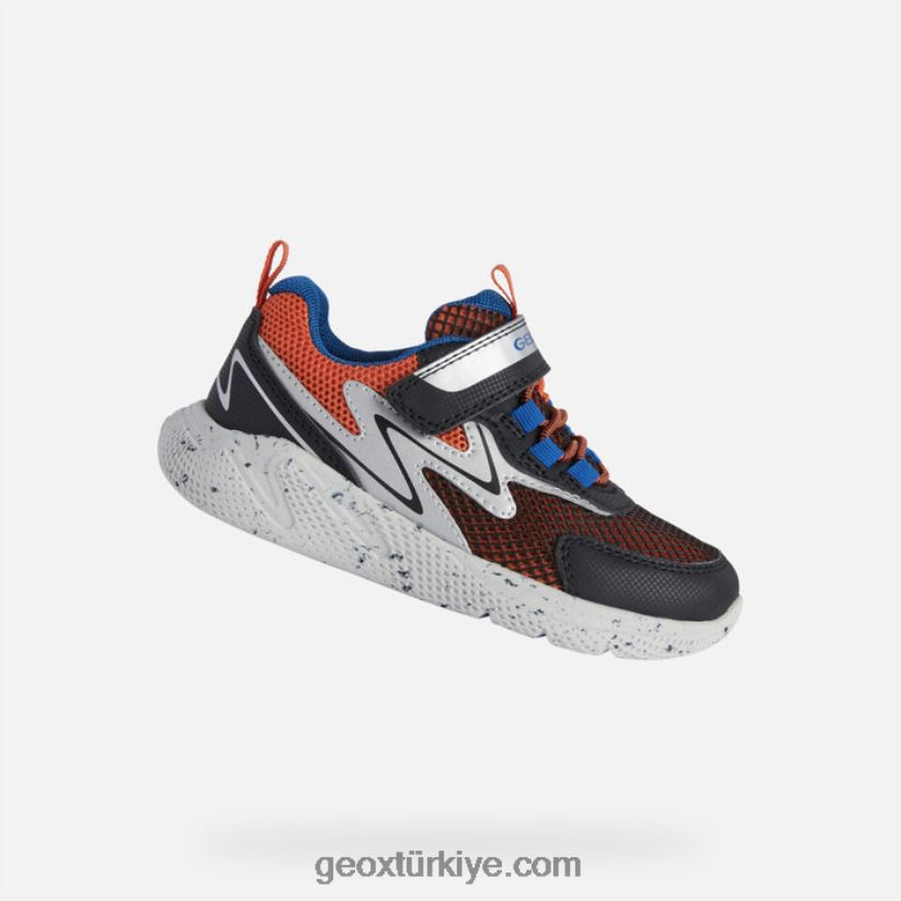 hızlı koşan çocuk turuncu/siyah Geox B60TP61289