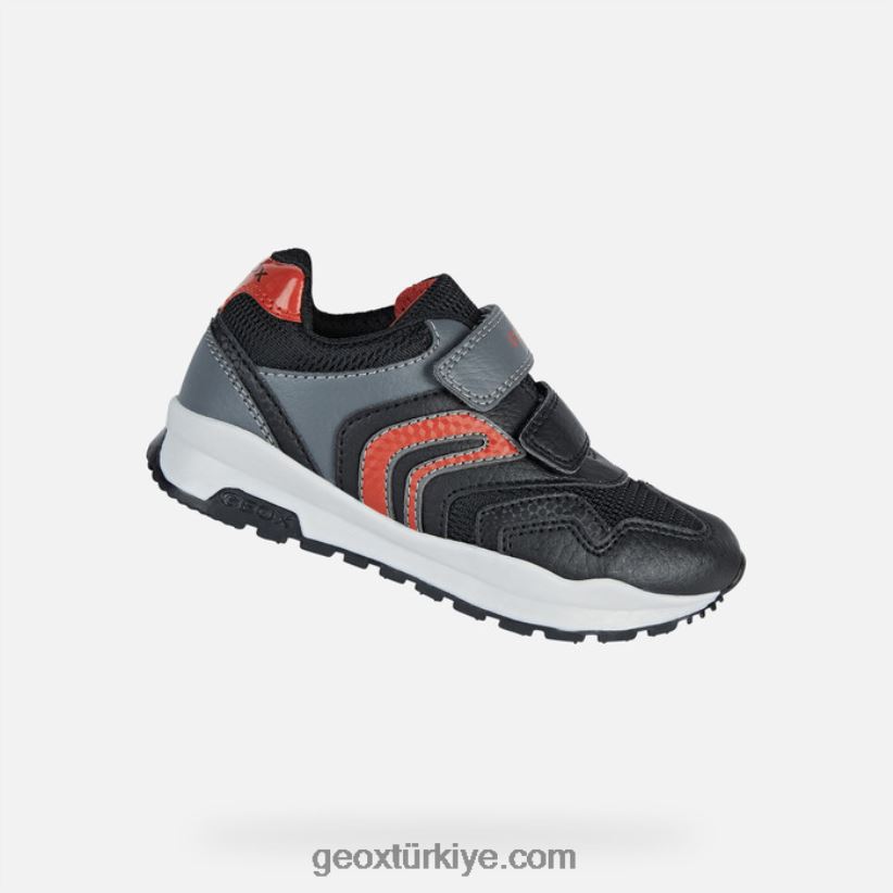 pavel çocuk siyah kırmızı Geox B60TP61285