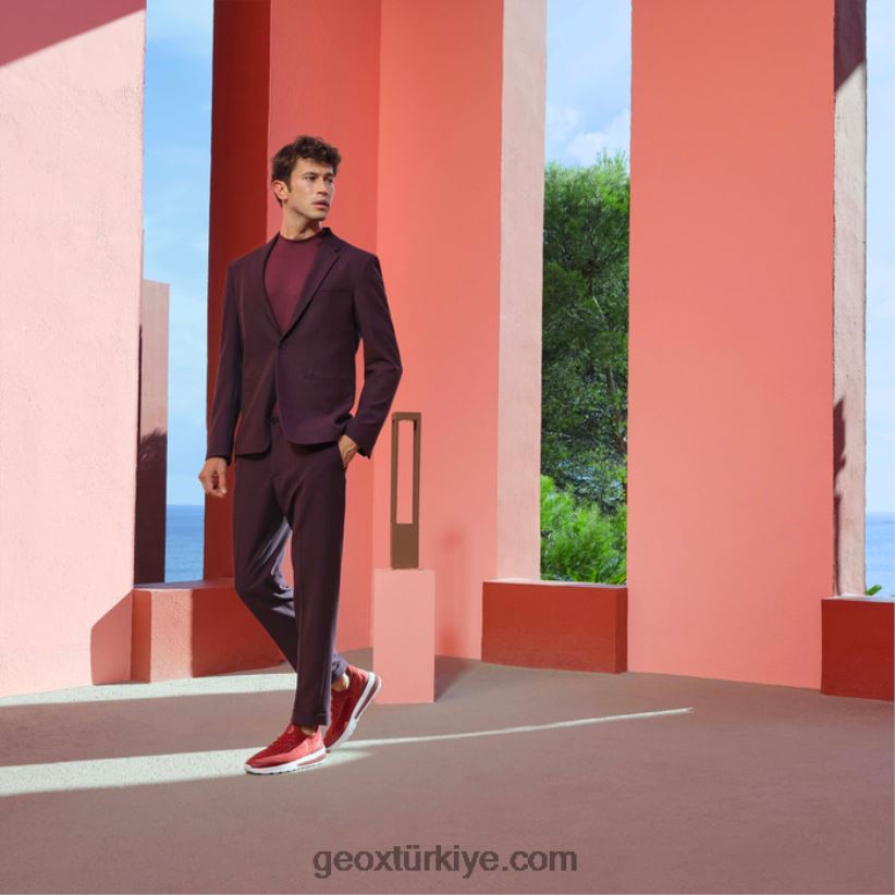 küresel aktif adam koyu Kırmızı Geox B60TP6637