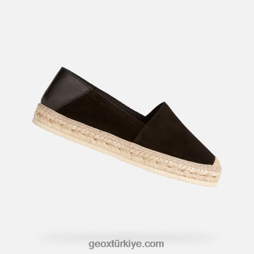 lambalı kadın siyah Geox B60TP6122