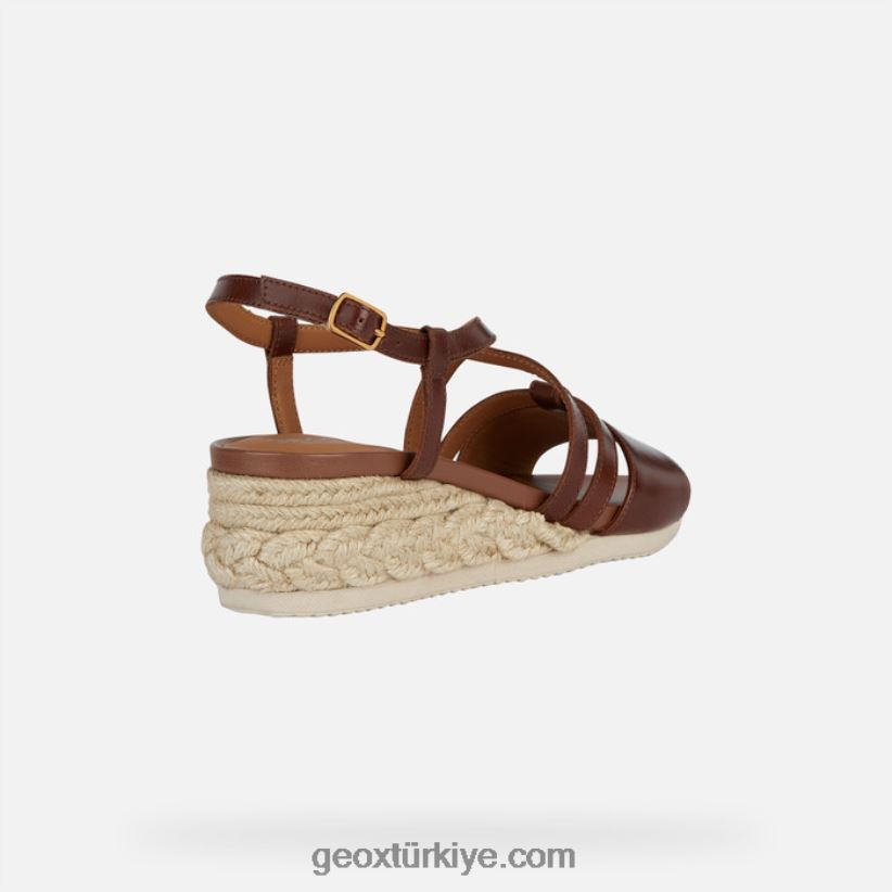 ischia corda kadın kahverengi Geox B60TP6142