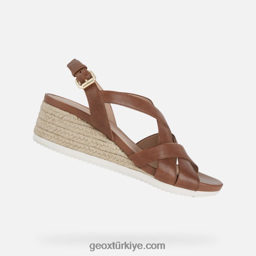 ischia corda kadın kahverengi Geox B60TP6453