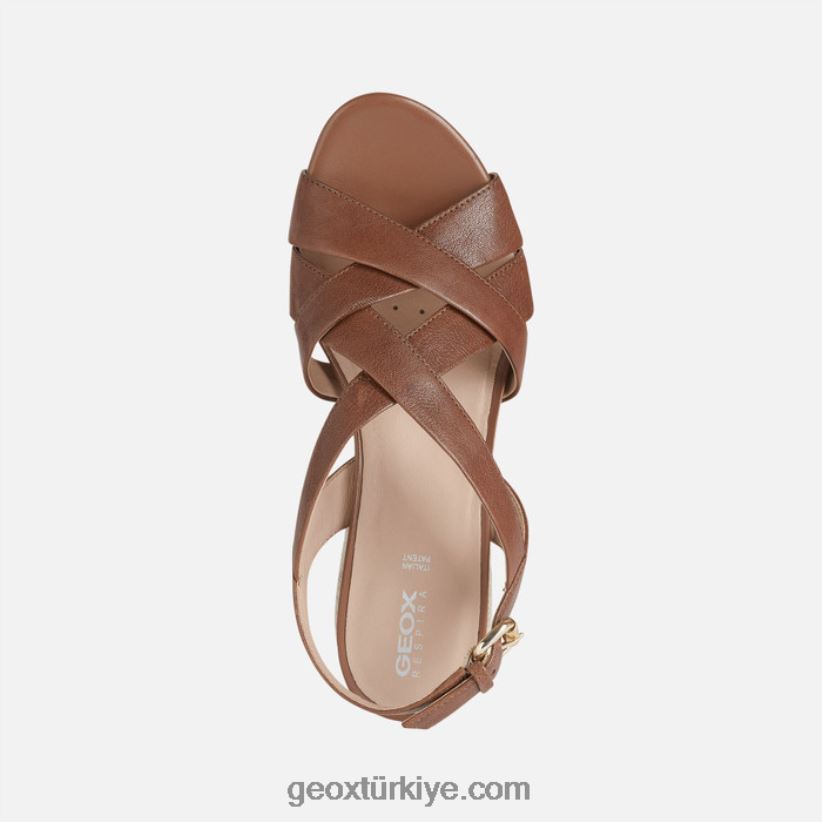 ischia corda kadın kahverengi Geox B60TP6453