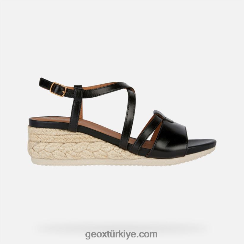 ischia corda kadın siyah Geox B60TP6143