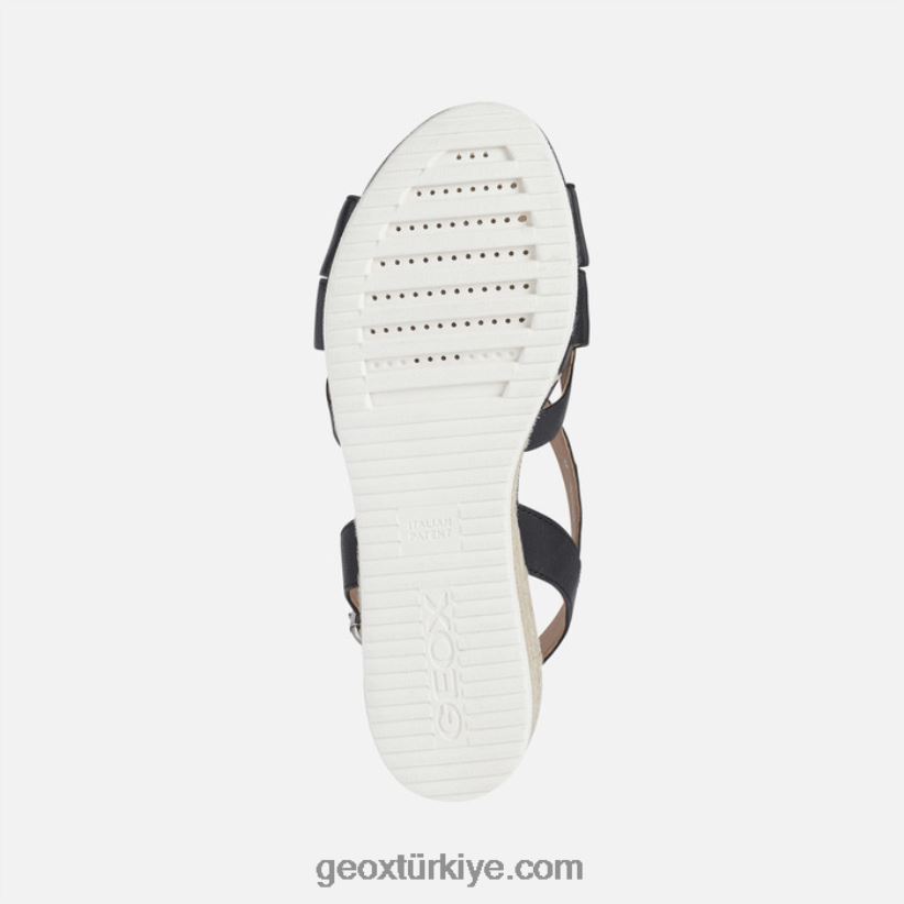 ischia corda kadın siyah Geox B60TP6454