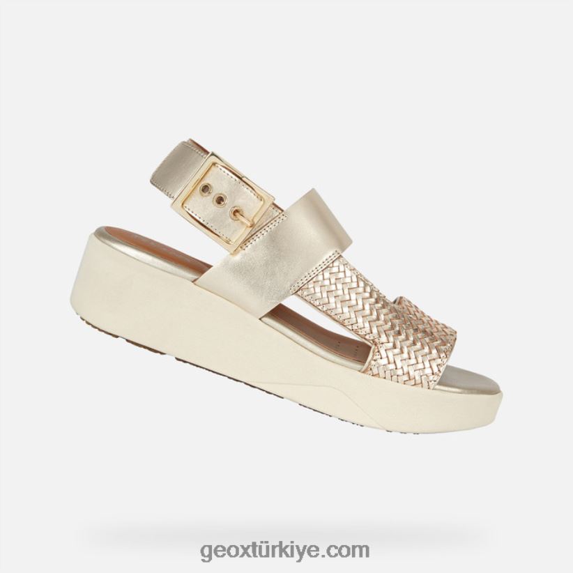 laudara kadın parlak altın Geox B60TP6300