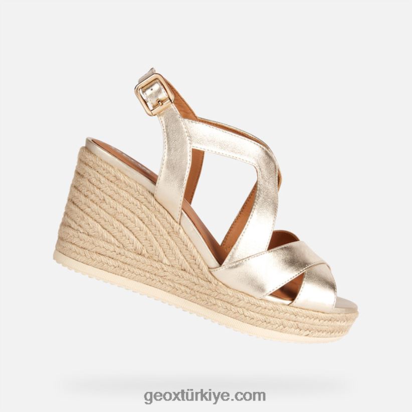 ponza kadın parlak altın Geox B60TP6158