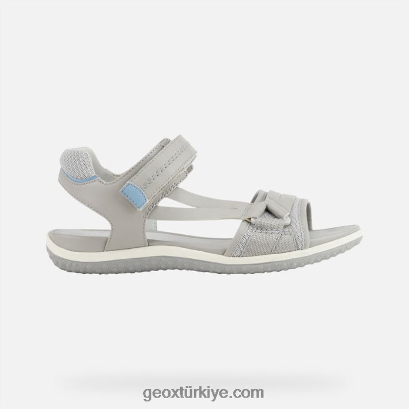 sandal vega kadın açık gri/açık hava Geox B60TP6457