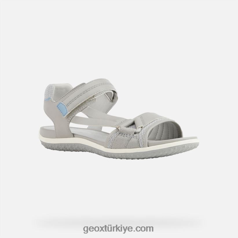 sandal vega kadın açık gri/açık hava Geox B60TP6457