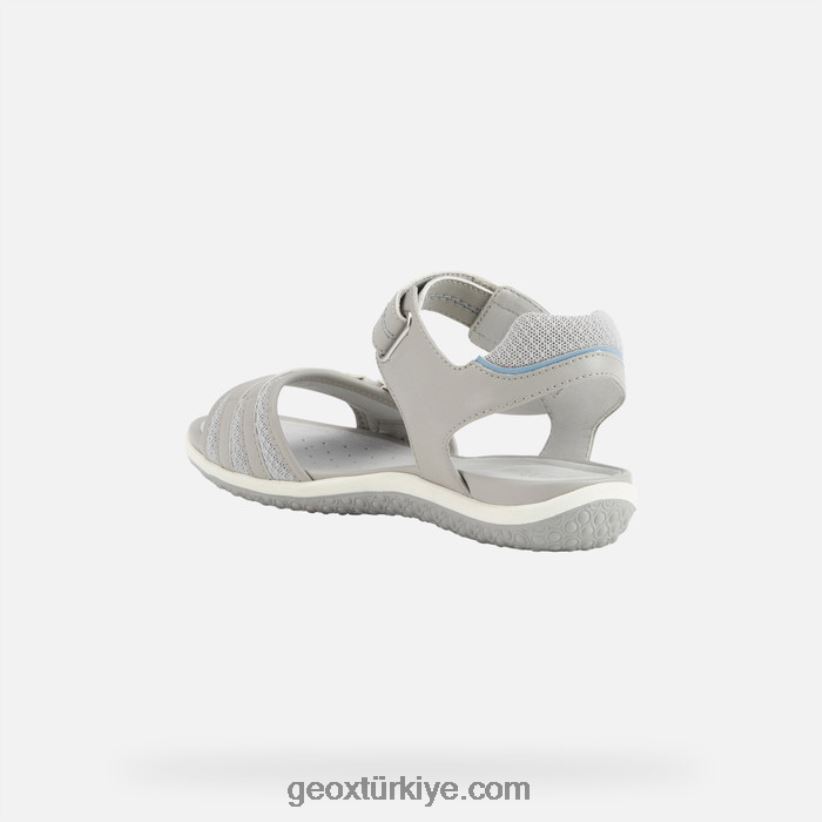 sandal vega kadın açık gri/açık hava Geox B60TP6457