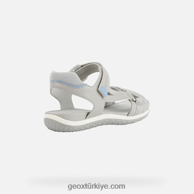 sandal vega kadın açık gri/açık hava Geox B60TP6457