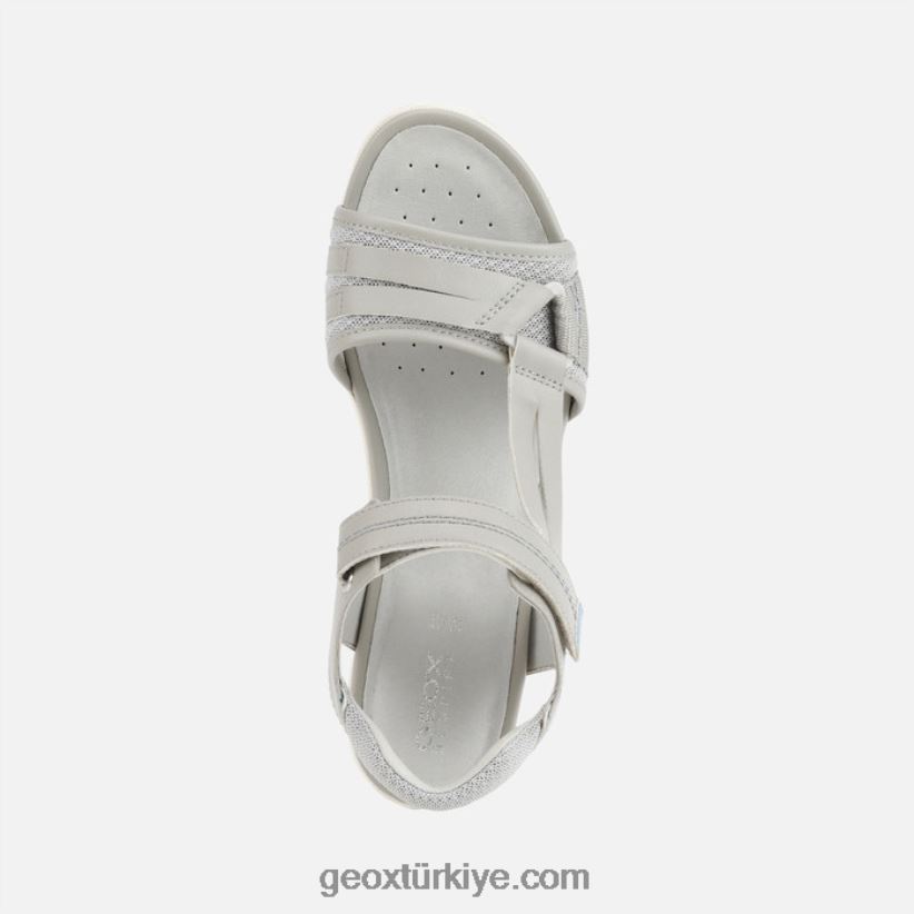 sandal vega kadın açık gri/açık hava Geox B60TP6457