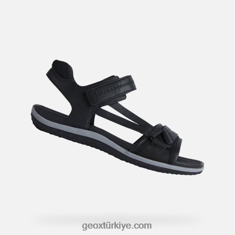 sandal vega kadın siyah Geox B60TP6458
