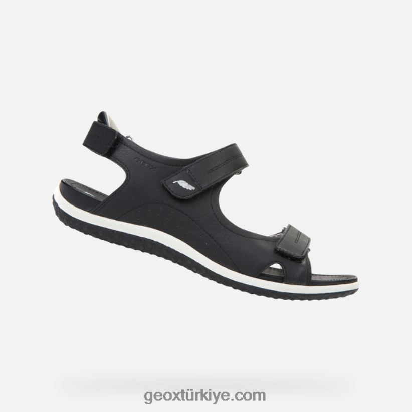 sandal vega kadın siyah Geox B60TP657