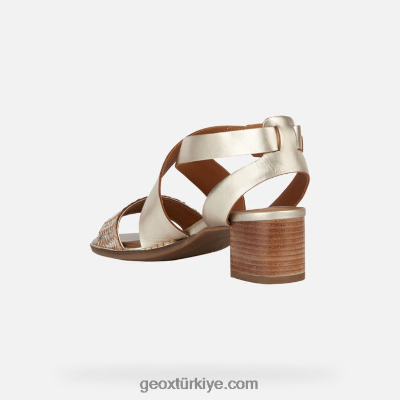 sozy orta kadın parlak altın Geox B60TP6159