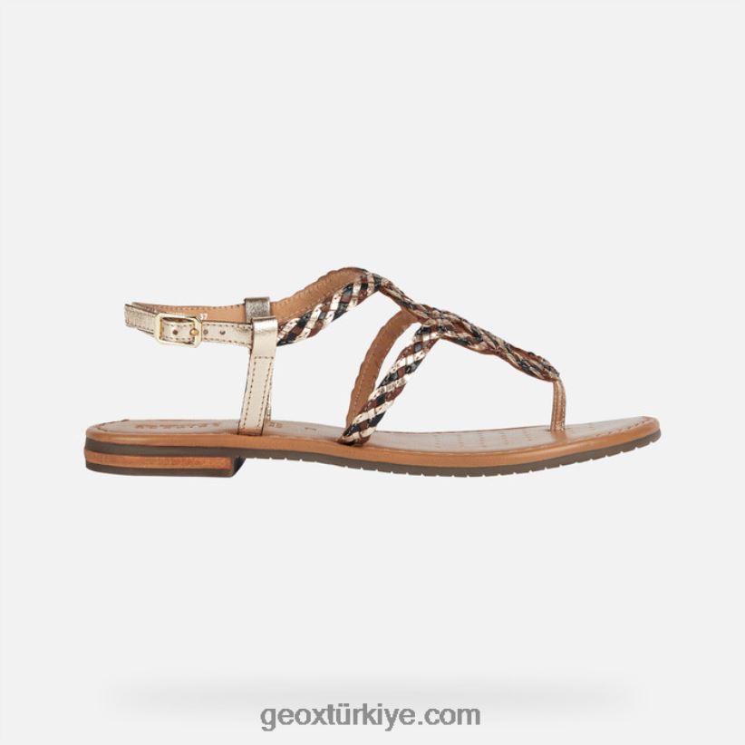 sozy s kadın açık altın/siyah Geox B60TP6205