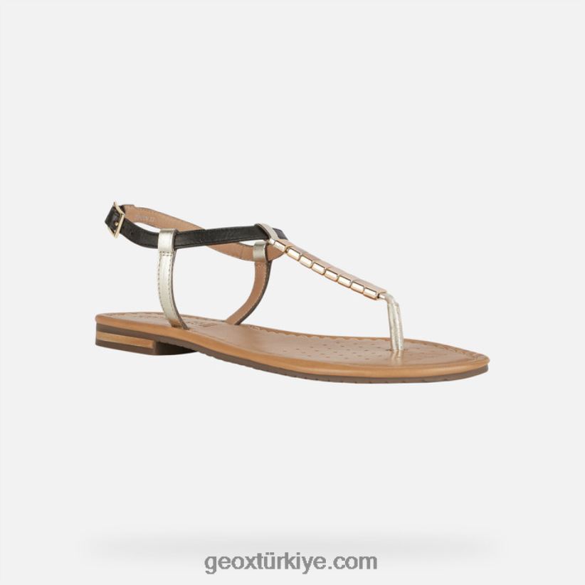 sozy s kadın siyah/açık altın Geox B60TP6519