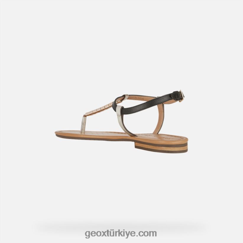 sozy s kadın siyah/açık altın Geox B60TP6519