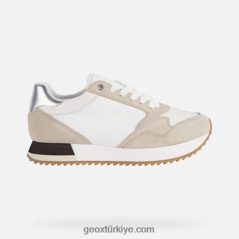 doralea kadın beyaz/lt boz Geox B60TP6250