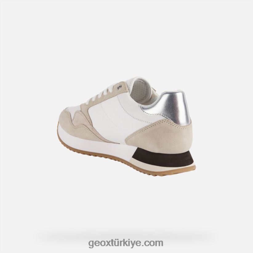 doralea kadın beyaz/lt boz Geox B60TP6250