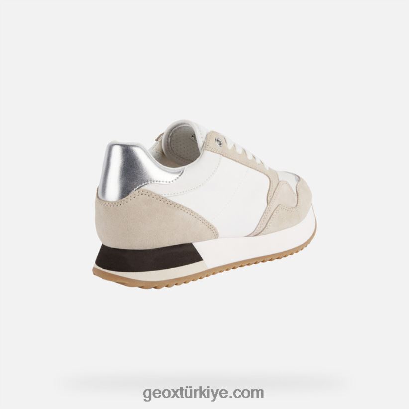doralea kadın beyaz/lt boz Geox B60TP6250