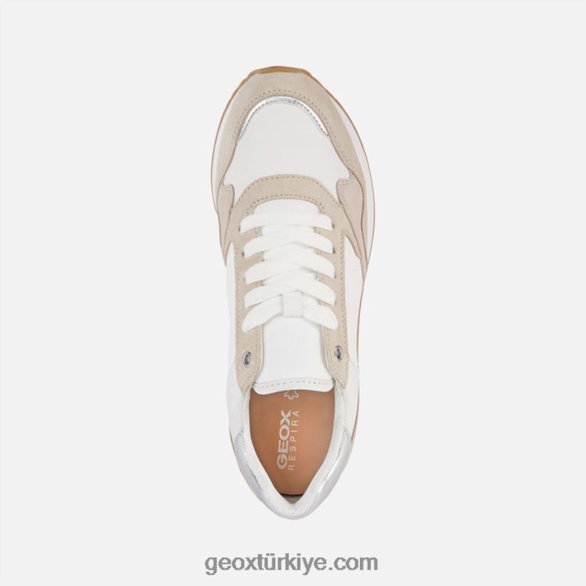 doralea kadın beyaz/lt boz Geox B60TP6250