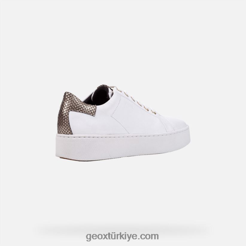 göksel kadın beyaz/açık altın Geox B60TP6394