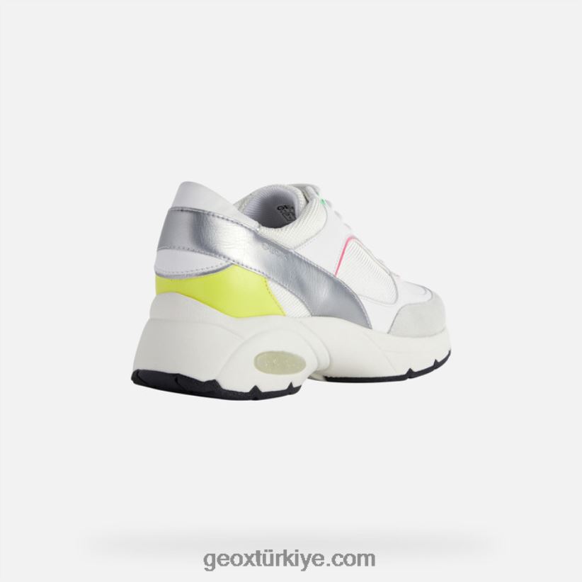 her saat kadın beyaz/flüo fuşya Geox B60TP6413