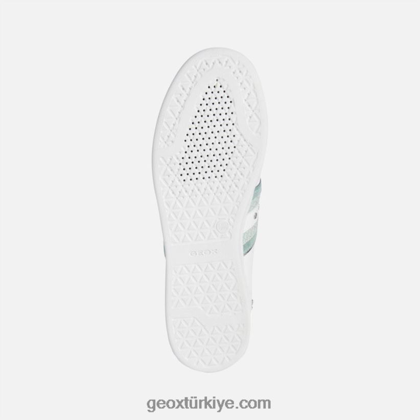 jaysen kadın beyaz/lt yeşil Geox B60TP6318