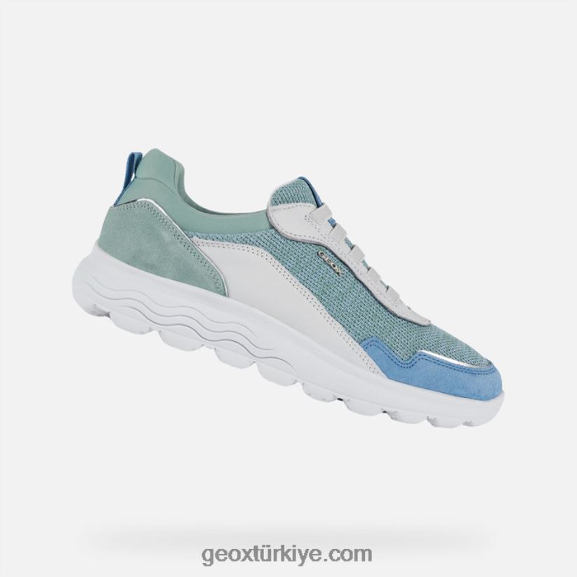 küresel kadın Beyaz Yeşil Geox B60TP618