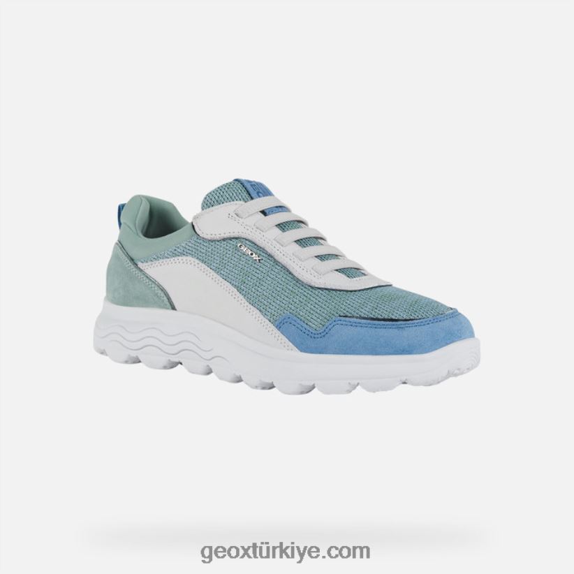 küresel kadın Beyaz Yeşil Geox B60TP618