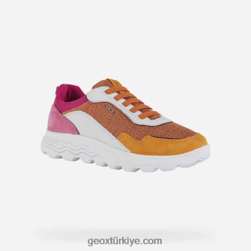 küresel kadın turuncu/fuşya Geox B60TP620